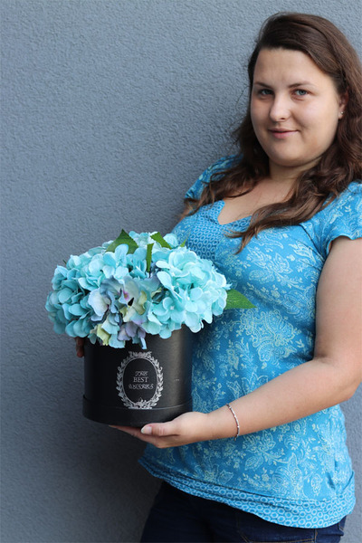 flowerbox hortensje, Blue Mojito, wym.31x33cm