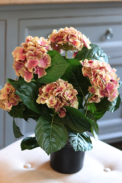 doniczkowa hortensja Liliowo-beżowa, wysokiej jakości sztuczne kwiaty, wys.40cm 