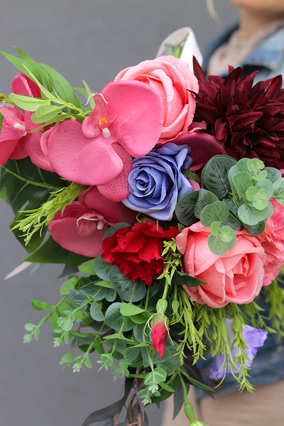 bukiet / wiązanka nagrobna Storczyki, dł.58cm 