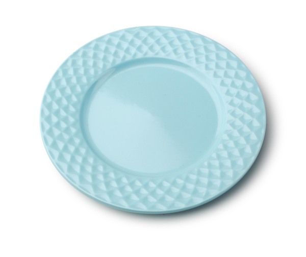 Diament, ceramiczny talerz deserowy, niebieski, śr.20.5cm