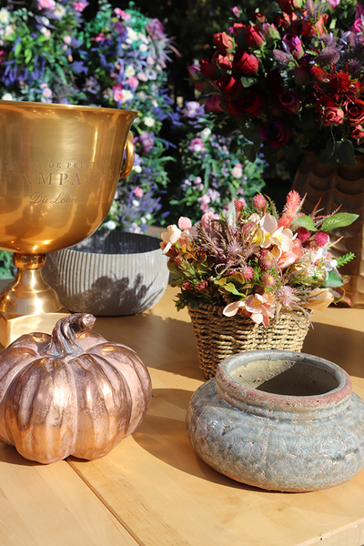 ciepły kosz pełen kwiatów, Yvena, wym.27x26x24cm 