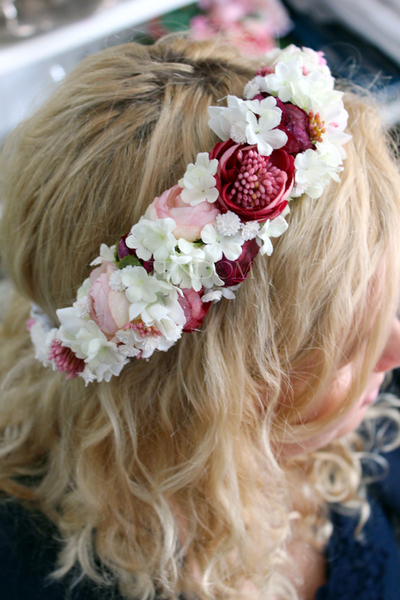 wianek na głowę Burgund, rozmiar uniwersalny