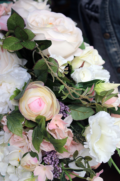 elegancka kompozycja kwiatowa / bukiet Pink Palladium 2, dł.55cm