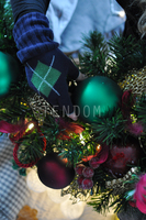 girlanda ze światełkami Green & Gold & Red Christmas, dł.1,6m