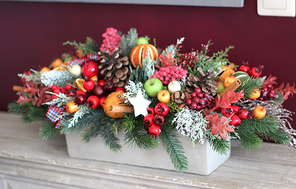 stroik & wianek, komplet świątecznych dekoracji Sadova 