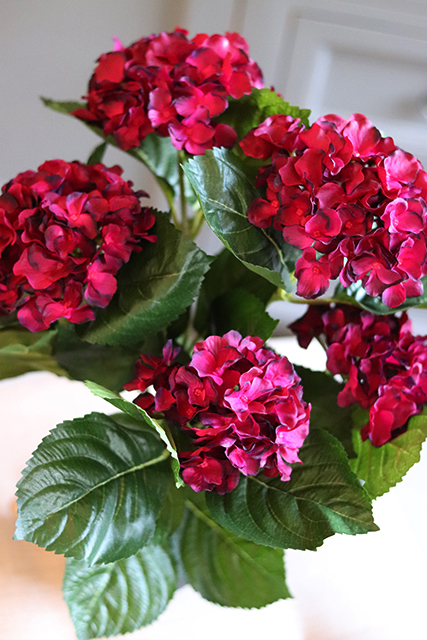 doniczkowa hortensja Ciemnoróżowa, wysokiej jakości sztuczne kwiaty, wys.40cm