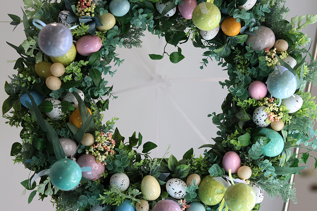 Easter Pastel, podwieszany wianek wielkanocny, śr.80cm