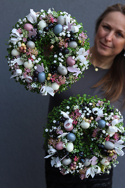 Relossa, gęsty wianek na drzwi, śr. 30cm