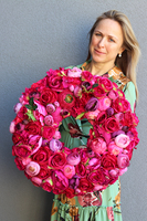 bardzo bogaty wianek na drzwi, Tivoli, śr.45cm