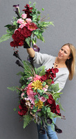 Isolda Colors, kompozycja nagrobna z kallą i orchideą, dł.113cm