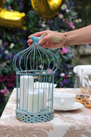 Garden Candle, dekoracyjna klatka ze świecami, wym.20.5x20.5x32cm