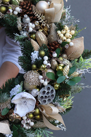 bożonarodzeniowy wianek do podwieszenia, Crista 2, śr.68cm 