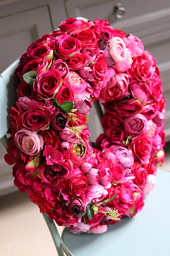 bardzo bogaty wianek na drzwi, Tivoli, śr.50cm 