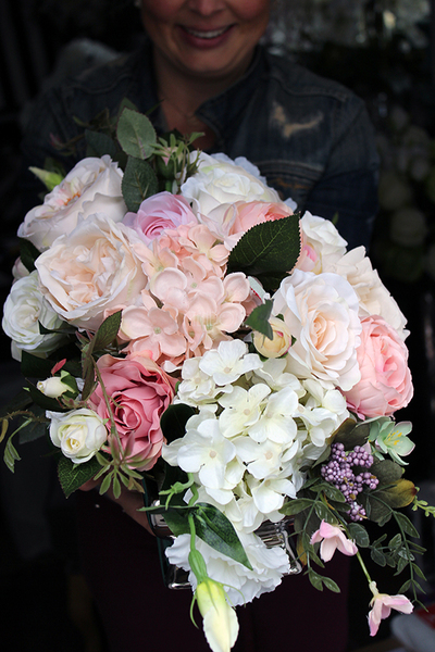 elegancka kompozycja kwiatowa / bukiet Pink Palladium 2, dł.55cm