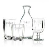 OD RĘKI Libellules 6 białych szklanek long drink La Rochere wys.13cm 