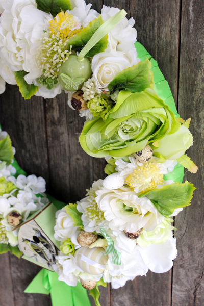 dekoracyjny wianek Zielona Wielkanoc, śr.46cm 