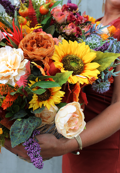 bogaty kosz z uchwytami do powieszenia Jesienna Radość wym.46x74x45cm 