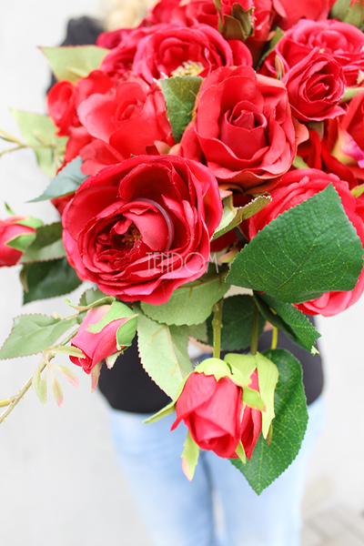 bukiet / kwiatowa kompozycja Ekskluzywna Czerwień, wys.22cm