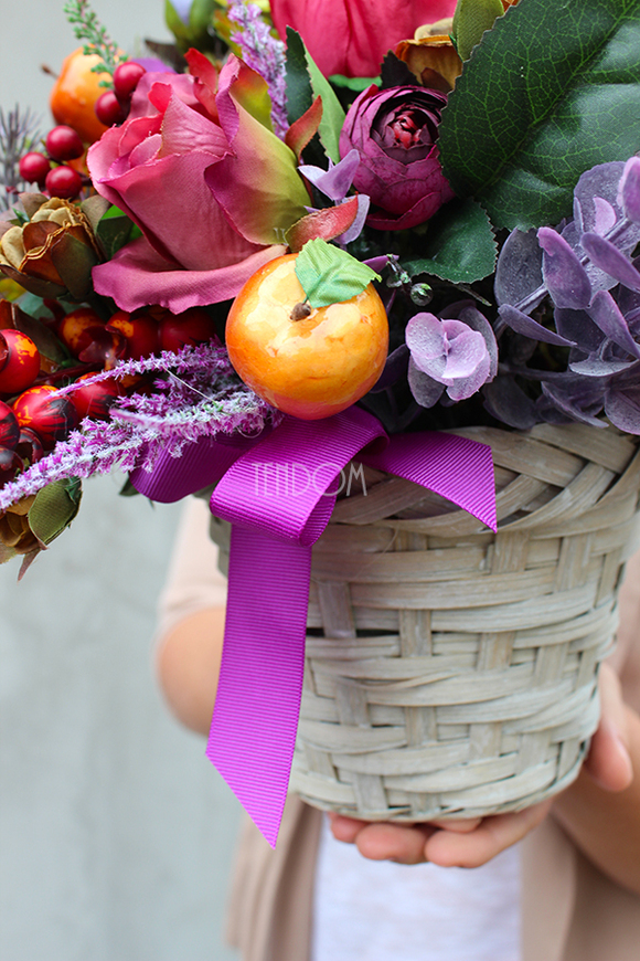 bogaty jesienny kosz Melancholia wys.31cm 