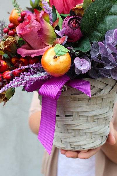 bogaty jesienny kosz Melancholia wys.31cm 