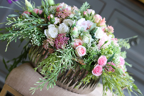 Manfredo 3, atrakcyjna kompozycja w lustrzanej donicy, wys.32cm, śr.46cm