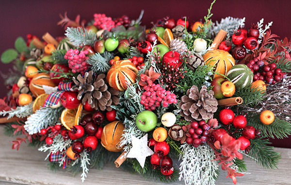 stroik & wianek, komplet świątecznych dekoracji Sadova 