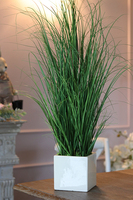 Prostota, wysokiej jakości sztuczna trawa w kremowej donicy, wys.85cm