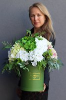 flowerbox Gertano w zielonym pudełku, wys.50cm