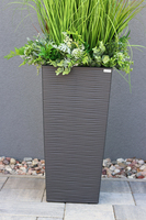 Anna Modern Grey, kompozycja z traw w dłutowanej donicy, wys.160cm