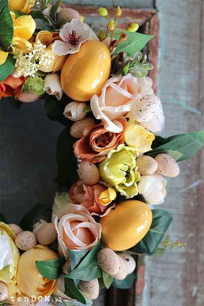 Sunny Cottage, wielkanocny wianek z jajkami, śr.33cm