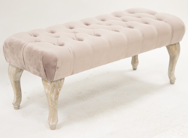 Celebration Champagne, ława z aksamitnym obiciem, wym.41x99x42cm