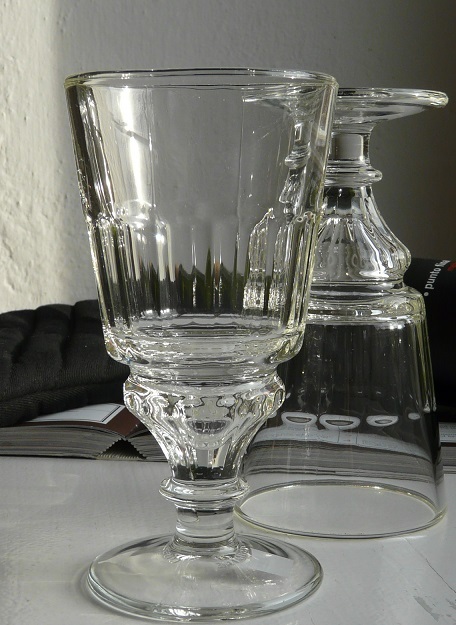 6 białych kielichów Absinthe La Rochere 300ml wys.15cm