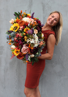 bogaty kosz z uchwytami do powieszenia Jesienna Radość wym.46x74x45cm 