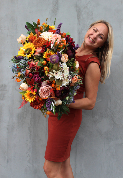 bogaty kosz z uchwytami do powieszenia Jesienna Radość wym.46x74x45cm 