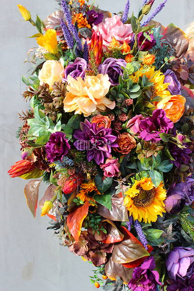 dekoracja / wiązanka nagrobna Jesienna, dł.100cm