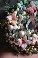 Pudrova Gwiazdka, świąteczny wianek/stroik, śr.30cm 