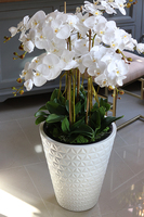 duży sztuczny storczyk w białej donicy, Milena Grande, wys.105cm