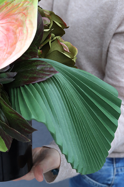 strzelista kompozycja kwiatowa z anturium, Modern, wys.66cm