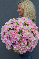 bogaty kosz z hortensjami Provance Pink, wys.58cm  