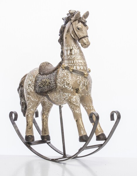 OD RĘKI Childhood Dreams, figurka świąteczna, koń na biegunach B, wym.23x23x6cm