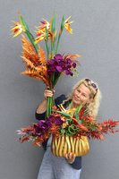 egzotyczna kompozycja ze strelicją, Derosa Mozambik, wym.46x77cm