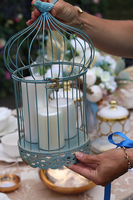 Garden Candle, dekoracyjna klatka ze świecami, wym.20.5x20.5x32cm