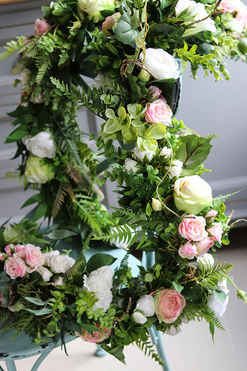 elegancka różana girlanda kwiatowa, Neluna, dł.100cm