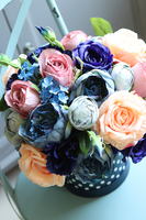 Flamenco New, piękny flowerbox w groszki, wys.34cm 