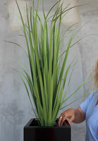 London, elegancka sztuczna trawa w donicy fiberglass, wys.160cm