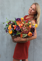 barwny kosz Jesienna Zorza, wym.64x44x44cm 