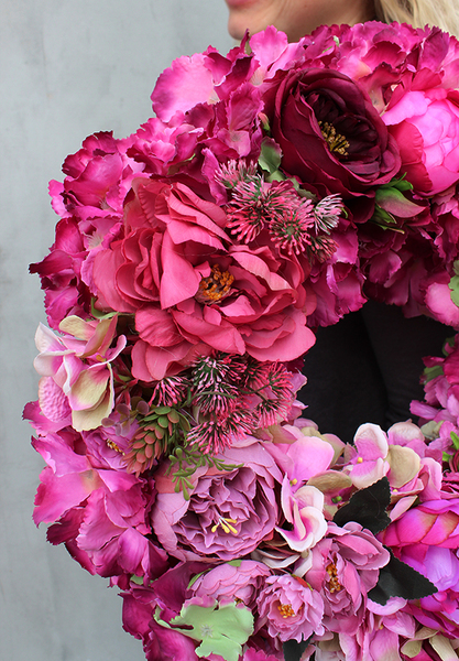 bardzo gęsty wianek na drzwi Noella, śr.50cm  