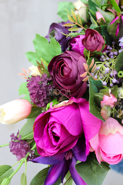 Violet Exclusive kompozycja kwiatowa / bukiet, wys.23cm, szer.65cm