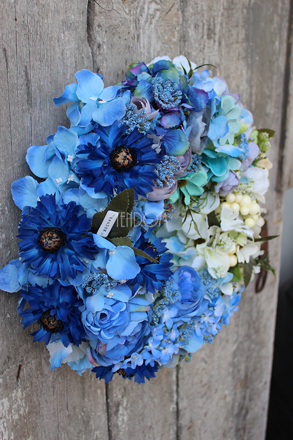 Blue Meadow, dekoracja / wianek na drzwi, śr.33cm