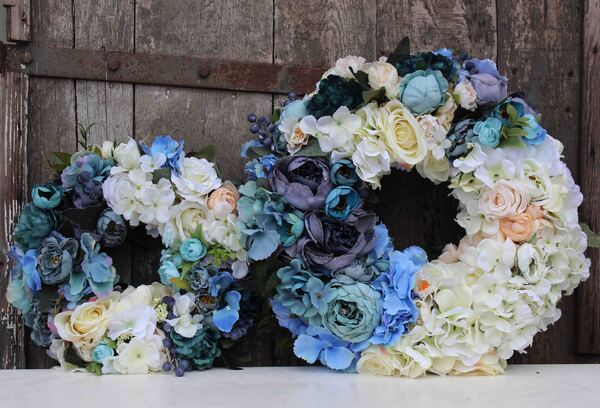 dekoracyjny wianek Caryca Blue Big, śr.43cm